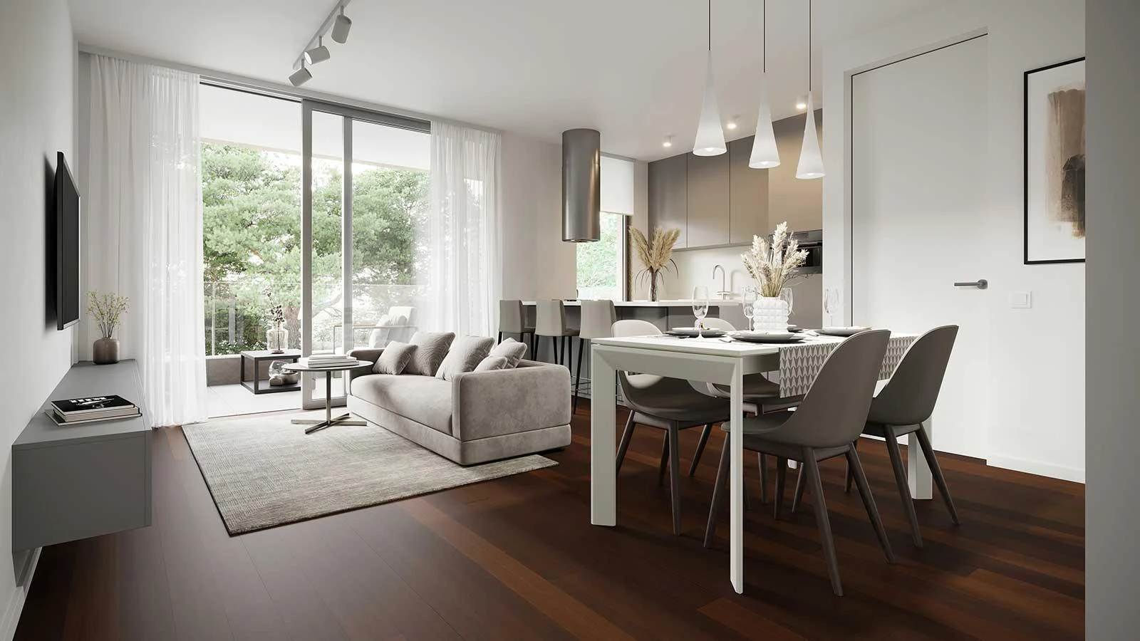 Pinewood Residences single bedroom apartment living room